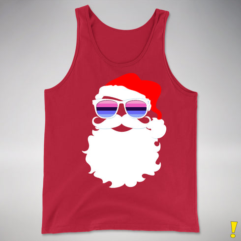 Santa’s Omnisexual Pride Flag Shades Premium Tank Top - Red